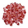 Frosted Transparent Glass Beads GLAA-A045-04J-1