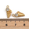 304 Stainless Steel Rhinestone Charms STAS-Z154-01G-04-2