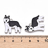 Rack Plating Alloy Enamel Dog Pendants PALLOY-T075-157A-3