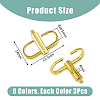18Pcs 6 Colors Alloy Adjuster Buckles FIND-DC0004-91-2