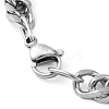 Non-Tarnish 304 Stainless Steel Cuban Link Chain Bracelet for Men Women BJEW-C048-04P-3