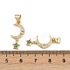 Brass Micro Pave Cubic Zirconia Pendants KK-C132-07G-3