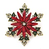 Christmas Theme Golden Zinc Alloy with Rhinestone Brooches LS-JEWB-B018-01AG-07-1