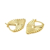 Heart Brass Hoop Earrings for Women KK-B089-39G-2
