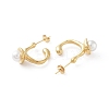 Iron Plating(IP) 304 Stainless Steel Stud Earrings EJEW-D095-11G-2