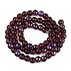 Transparent Electroplate Glass Beads Strands EGLA-Q132-6MM-01A-09-2