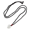 Natural Jadeite Heart Pendant Necklaces NJEW-F321-05-3