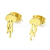 Cute Little Animal Theme 304 Stainless Steel Stud Earrings LS-EJEW-B041-04C-G-1