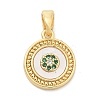 Brass Micro Pave Cubic Zirconia Pendents KK-M303-01G-02-1