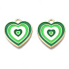 Rack Plating Light Gold Alloy Enamel Pendants LS-ENAM-Q444-014J-RS-1