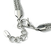 304 Stainless Steel Popcorn Chains Triple Layer Multi-strand Bracelet BJEW-Q775-09P-4