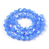 Imitation Jade Electroplate Glass Beads Strands EGLA-A039-J6mm-L04-3