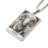 Non-Tarnish 304 Stainless Steel Tarot Pendant Necklaces NJEW-A026-01P-01-2