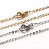 304 Stainless Steel Cable Chain Necklaces NJEW-M124-01-1