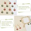 24Pcs 2 Colors Brass Cubic Zirconia Charms KK-FH0004-25-4