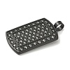 PVD Vacuum Plating 304 Stainless Steel Rhinestone Stamping Blank Tag Pendants STAS-G346-21B-2