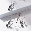 3 Pairs 3 Style Alloy Enamel Yin Yang Matching Asymmetrical Earrings EJEW-JE04894-2