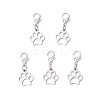 304 Stainless Steel Paw Print Pendant Decorations HJEW-JM03744-2