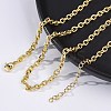 Brass Cable Chain Necklaces for Women NJEW-K282-02G-1