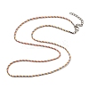 2MM Braided Round Polycotton Cord Necklace Making with Alloy Lobster Claws Clasps and Iron End Chains NJEW-Q031-01A-2
