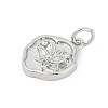 Brass Micro Pave Clear Cubic Zirconia Pendants KK-G522-07P-2
