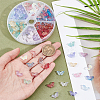 144Pcs 12 Color Transparent Spray Painted Glass Beads GLAA-CA0001-40-3