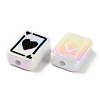 UV Plating Rainbow Iridescent Acrylic Enamel Beads LS-SACR-G034-11G-3