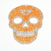 Skull Rhinestone Patches DIY-WH0199-35B-1