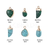 12Pcs 6 Style Synthetic Malachite & Turquoise Pendants G-LS0002-20-4