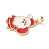 Christmas Brass Enamel Pendants LS-KK-K305-08C-G-2