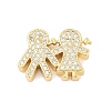 Brass Micro Pave Cubic Zirconia Beads KK-H203-05G-1