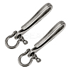 2Pcs Alloy Shackle Clasps with S Hook Clasps FIND-PH0026-11A-AS-1
