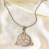 201 Stainless Steel Pendant Necklaces NJEW-R019-01G&P-2