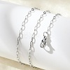 Non-Tarnish 304 Stainless Steel Paperclip Chain Necklace with Lobster Claw Clasps for Men Women NJEW-H205-03P-01-4