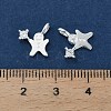 925 Sterling Silver Pave Clear Cubic Zirconia Christmas Gingerbread Man Charms STER-Z104-01S-4