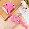 9 Yards Polyester Wavy Fringe Trim Ribbon OCOR-XCP0002-96-2