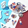 16Pcs 16 Styles Spray Painted Wood Big Pendants WOOD-FS0001-24-8