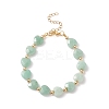 Natural Green Aventurine Heart Beaded Bracelet BJEW-JB08697-03-1