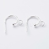 304 Stainless Steel Half Hoop Earrings X-STAS-Z028-B02-S-1
