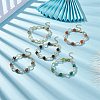 Natural Striped Agate/Banded Agate Beaded Bracelet BJEW-JB08613-2