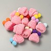 Woolen Crochet Mini Hat with Double Pom Pom Ball DIY-WH0032-56K-1
