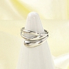 304 Stainless Steel Cuff Rings for Women RJEW-G338-21P-2