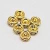Rack Plating Rondelle Brass Grade A Crystal Rhinestone Spacer Beads RB-D300-G-1
