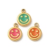 Ion Plating(IP) 304 Stainless Steel Enamel Charms STAS-G351-02G-1