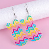 Easter Printed Acrylic Dangle Earrings FS-WGDC384-12-1