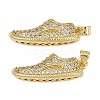 Brass Micro Pave Cubic Zirconia Pendants KK-S526-10G-D-1