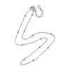 304 Stainless Steel Satellite Chain Necklace for Men Women NJEW-YW0001-09-1