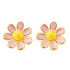 304 Stainless Steel Enamel Stud Earrings EJEW-B009-18G-5
