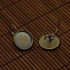 Clear Domed Glass Cabochon Cover and Brass Leverback Earring Settings for DIY DIY-X0160-AB-NR-4