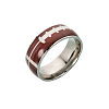 Tarnish Resistant 316L Surgical Stainless Steel Wide Band Finger Rings RJEW-T005-10-01-3